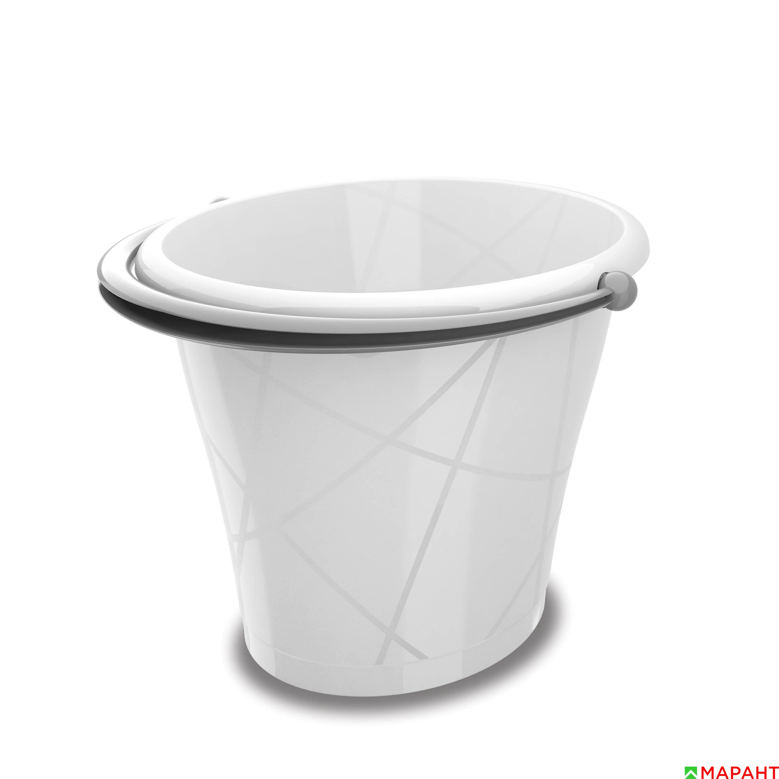 Ведро Kis Round bucket white